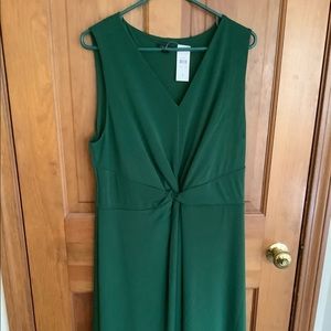 Ann Taylor Green Dress Size Large